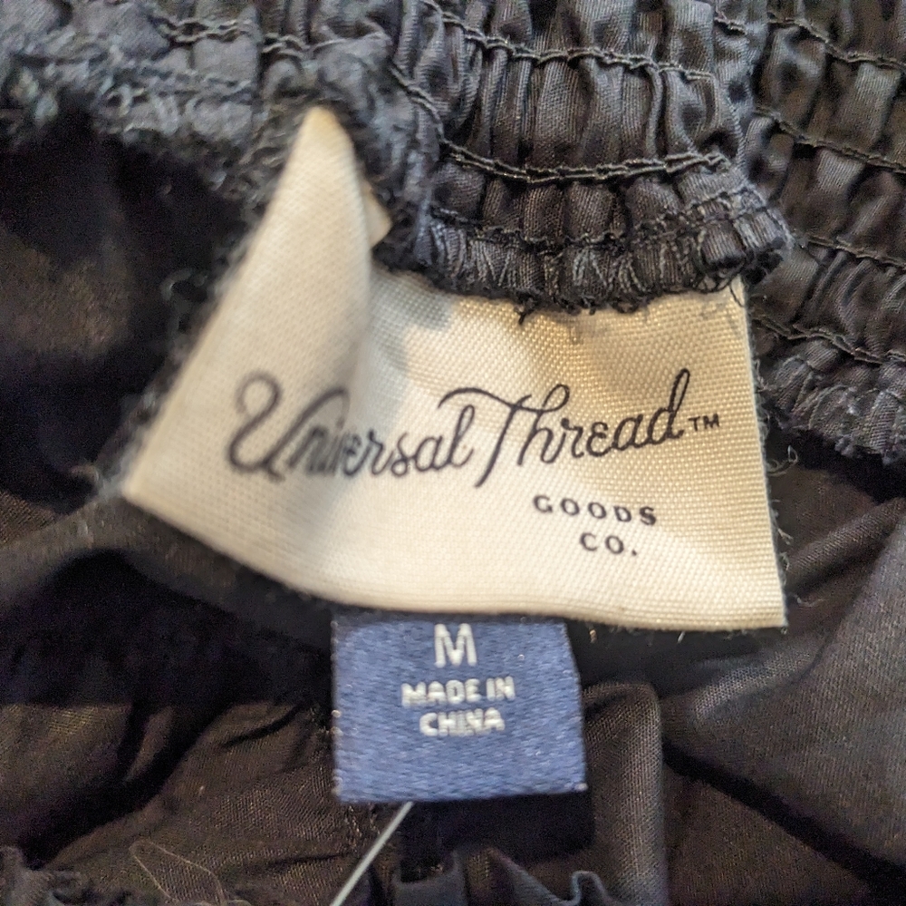 Universal Thread Cotton Poplin Black A-Line Skirt - Picture 5 of 5
